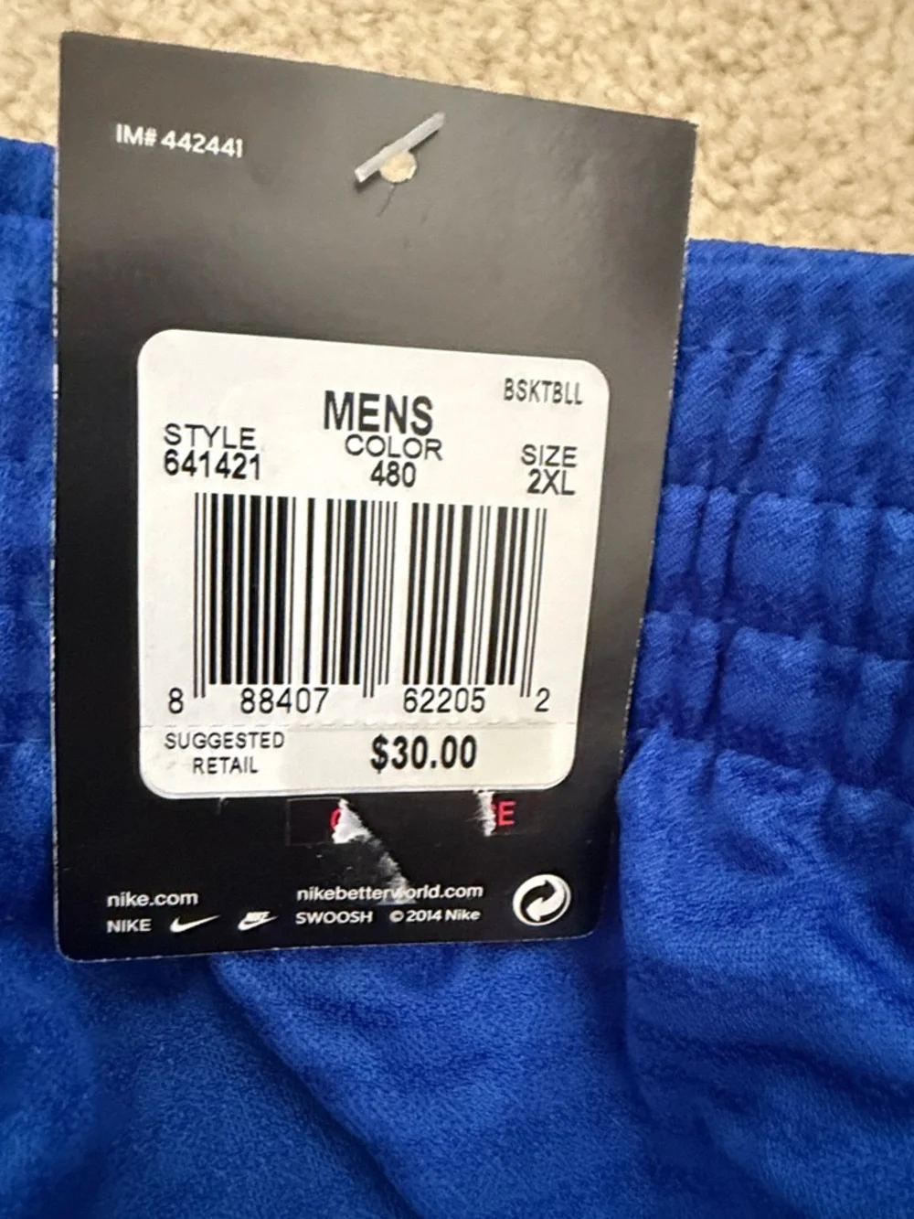 Nike Men’s Athletic Shorts - Gray, Turquoise, Royal Blue (3-Pack) NWT - Picture 2 of 3